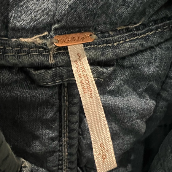 Free People Dolman Quilted Denim Jacket - color Cali Indigo - size Small - Picture 3 of 9